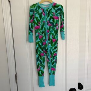 Little Sleepies Palm Springs Flamingo Zippy - EUC